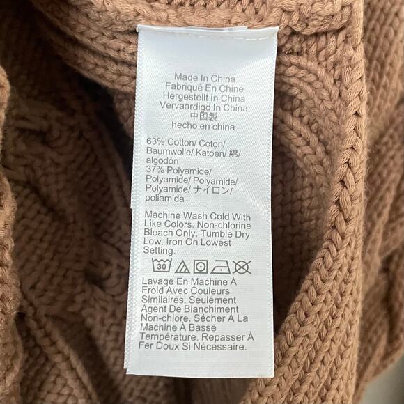 J. Crew Sweater Womens XS S Brown Cable Knit Side Slit Quiet Luxury Minimalist - Picture 11 of 12